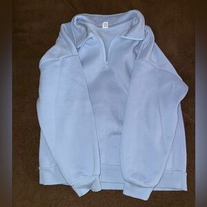 Women’s light blue quarter zip pullover size S